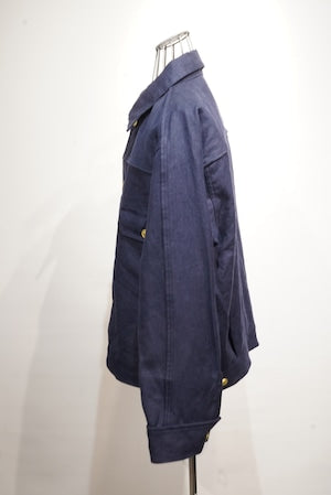 KONNO / 型破り ’’陸式’’ Heavy Linen Canvas Denim Jacket  (220890)