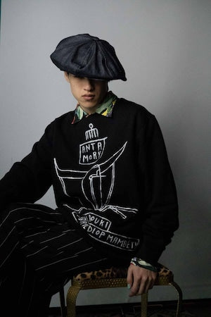 LETINGS /  -ANTA MORY-  HAND PAINTED  IBI SWEAT SHITS  (220985)