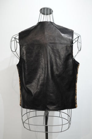 eofm  / African Kuba Cloth Horse Leather Vest