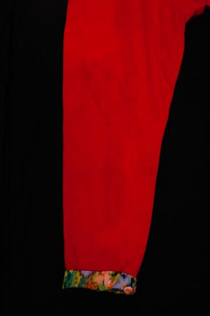 NOBNAGA Paris /  Red Leather Sarrouel Style Drawcord Pants