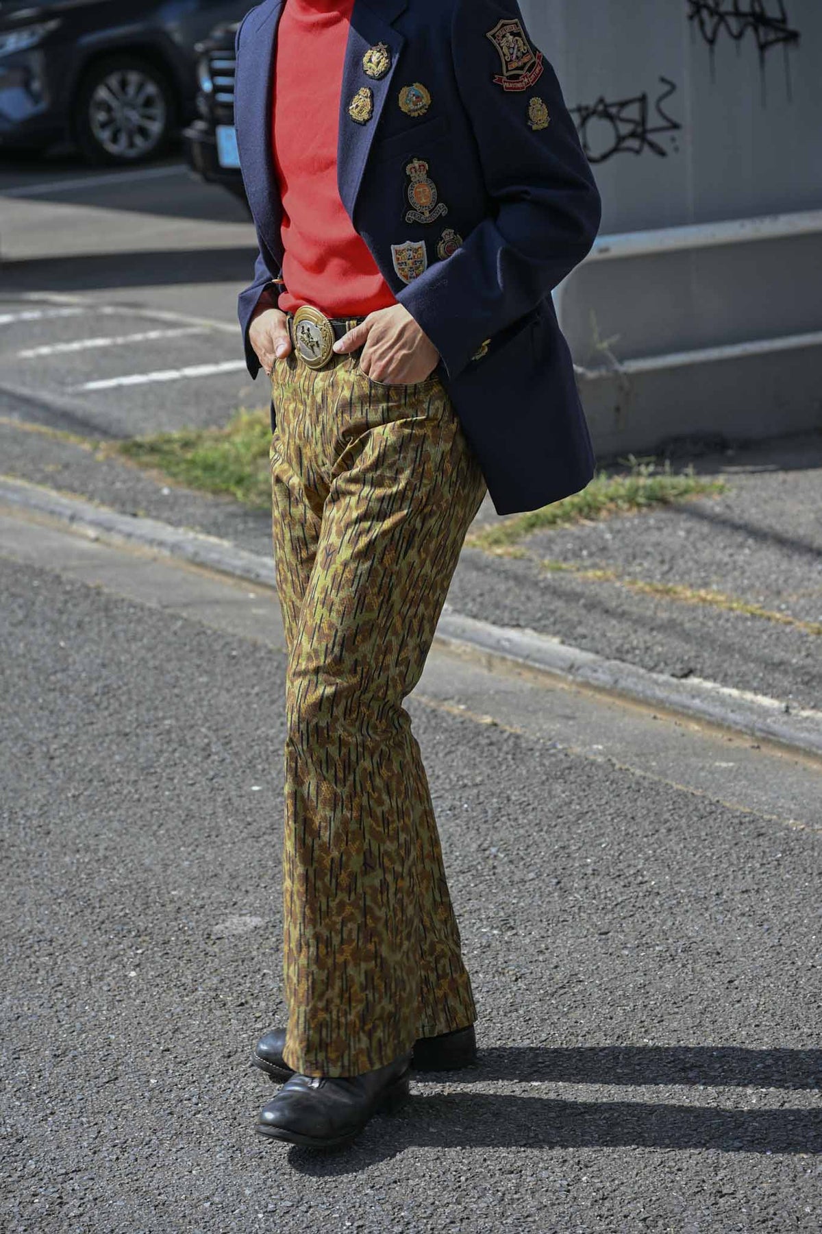 MA2608 Leopard Rain Drop Camo Flared Pants /  MASAO SHIMIZU　　（221357）