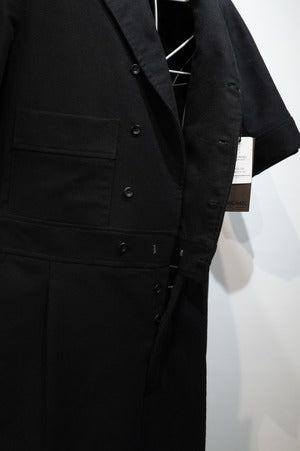 T-MICHAEL / Short-sleeved Moleskin ''KINDERMANN'' Jumpsuit　（220839）