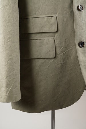 MAINU/Cotton Silk Peaked Lapel Jacket