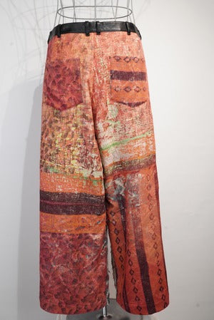 eofm / Vintage Ralli Quilt × Rum Leather Pants  (221062)