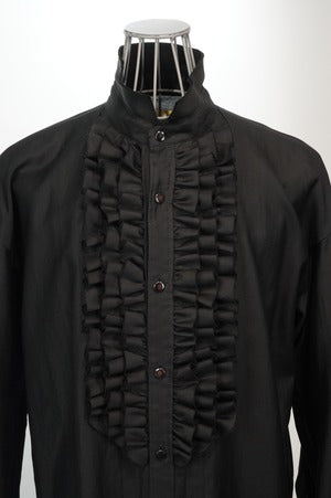 NOBNAGA Paris/ Ruffled Stand -Up Collar Shirt