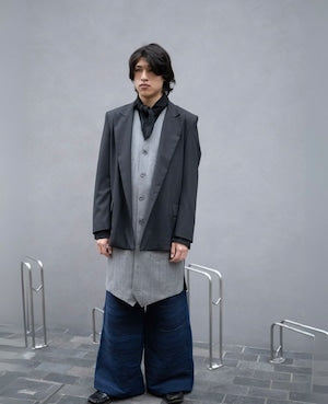 CLASS / CCFA12UNI SHARKSKIN （LYRIA)  LONG VEST  (221071)