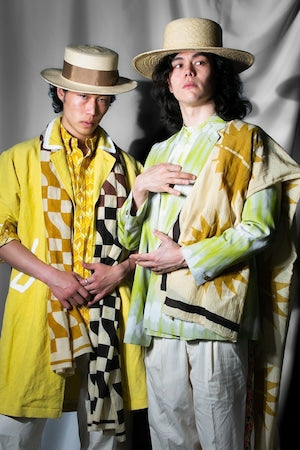 HS-ATTIRE (HAVERSACK)× ARCD /  Tie Dye Pattern Double Front Jacket