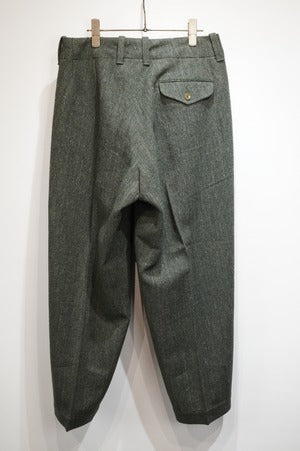 HAVERSACK /  Wool Linen Herringbone Tweed Pants