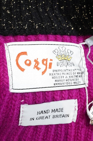 ARCD ×CORGI /4Ply Wool 1Ply Lurex 1/2 Zip Drivers Jacket
