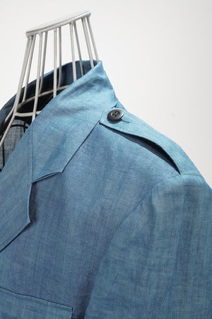 m's braque / ”AMAMI HAND INDIGO” (奄美染めインディゴ）Safari Jacket