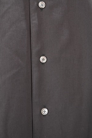 HS-ATTIRE / Collarless Pigue Semi-long Shirt