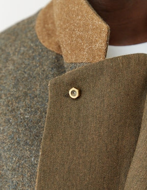 NOBNAGA Paris / British Wool DOUBLE OVERLAP LONG JACKET    (221089)