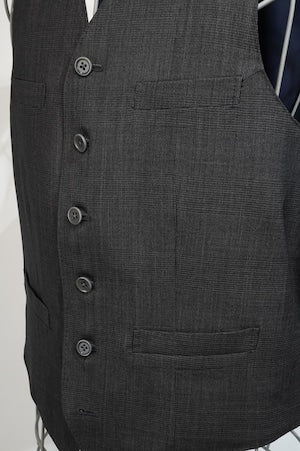 renoma Paris /  RCES04 Baltard WOOL GLEN CHECK VEST