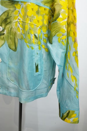 PERIOD FEATURES /  Silk Screen Hand Printing Blouson