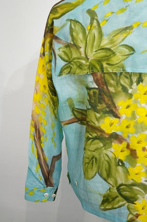 PERIOD FEATURES /  Silk Screen Hand Printing Blouson