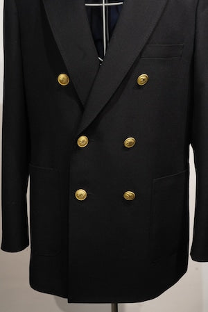 KONNO / 正統型 ''弍式'' 鬼ギャバ　濃紺 Double Navy Blazer Jacket  (220888)
