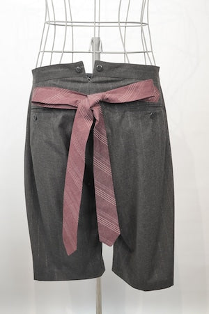 NOBNAGA Paris / No-Tack Shorts with Separate Fabric Belt