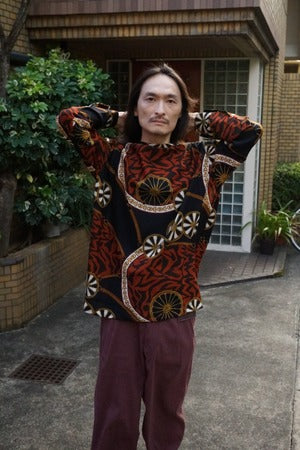 NOBNAGA Paris / OPEN COLLAR LONG SLEEVE SHIRT
