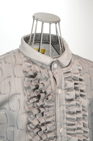 NOBNAGA Paris/ Ruffled Stand -Up Collar Shirt