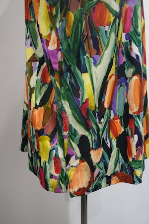 m's braque /  Flower Print Long Sleeve Aloha Shirt