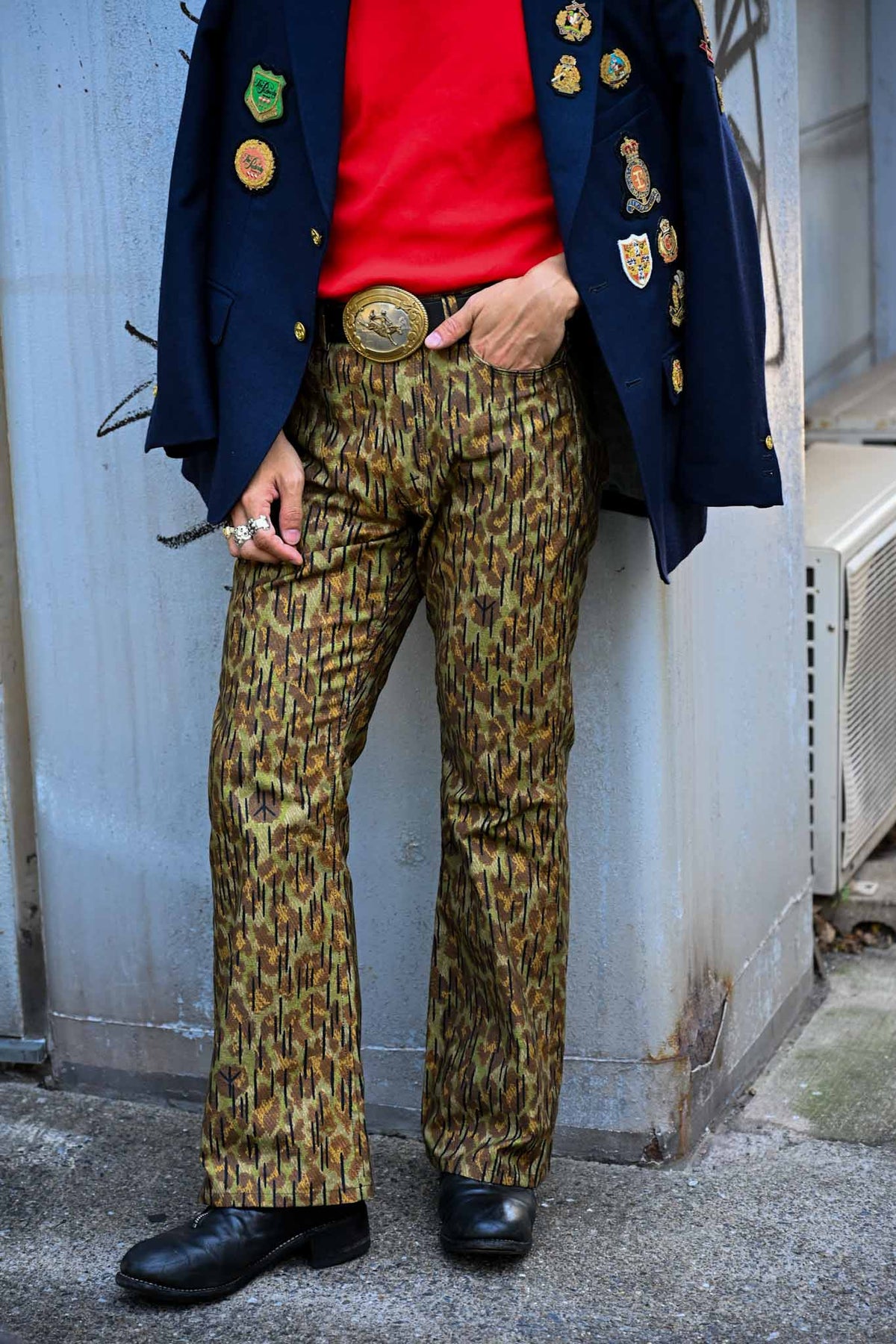 MA2608 Leopard Rain Drop Camo Flared Pants /  MASAO SHIMIZU　　（221357）