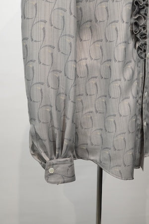 NOBNAGA Paris/ Ruffled Stand -Up Collar Shirt