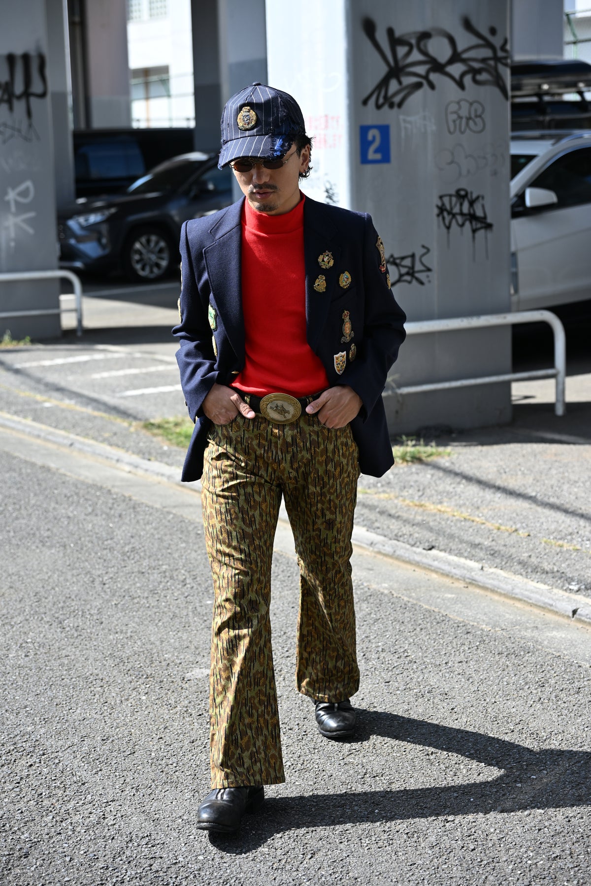 MA2608 Leopard Rain Drop Camo Flared Pants /  MASAO SHIMIZU　　（221357）