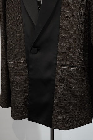 NOBNAGA Paris /   Kimono-Style Collar Smoking 大島紬 (Oshima Pongee's Silk)