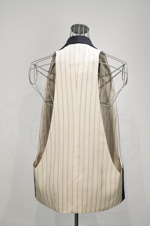 NOBNAGA Paris /Single 3B Notched Collar Long Vest