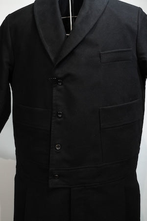 T-MICHAEL / Short-sleeved Moleskin ''KINDERMANN'' Jumpsuit　（220839）