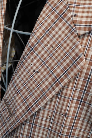 CLASS /  CCGSO5UNI  LAOSILK HAND EMBROIDERY BROKEN CHECK (LYRIA)     (221180)