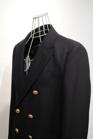 KONNO / 正統型 ''弍式'' 鬼ギャバ　濃紺 Double Navy Blazer Jacket  (220888)