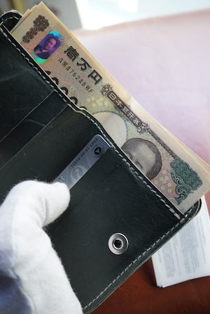 GUIDI / CROCODILE FULL GRAIN SMALL LEATER WALLET