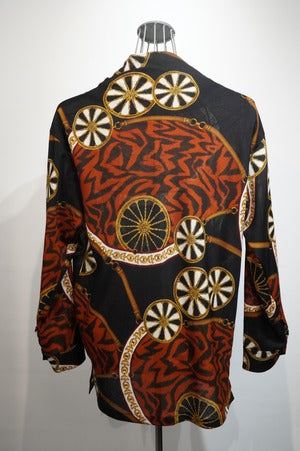 NOBNAGA Paris / OPEN COLLAR LONG SLEEVE SHIRT