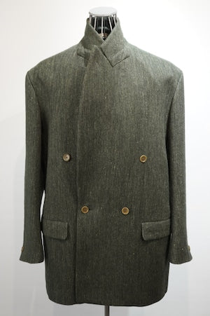 HAVERSACK / Wool Linen Herringbone Tweed  Double Breasted Jacket