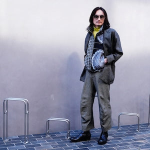 CLASS /  CCDA09UNI  ’’DORMEUIL HIGH TECH''  Draping Tweed Pants