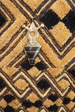 eofm  / African Kuba Cloth Horse Leather Vest