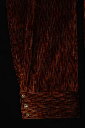 NOBNAGA Paris /  Necktie Belted Buttoned Cuff Brown Corduroy Pants