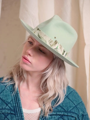 SUPER DUPER / DUKE RABBIT FUR FELT FEDORA CROWN  HAT