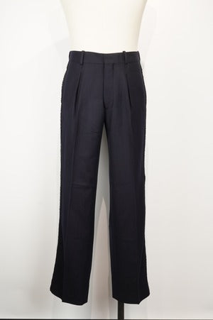 M's braque/Wool Cashmere 1 Tucked Side-Stitched Pants