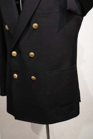 KONNO / 正統型 ''弍式'' 鬼ギャバ　濃紺 Double Navy Blazer Jacket  (220888)