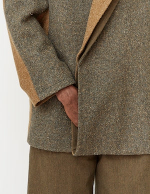 NOBNAGA Paris / British Wool DOUBLE OVERLAP LONG JACKET    (221089)