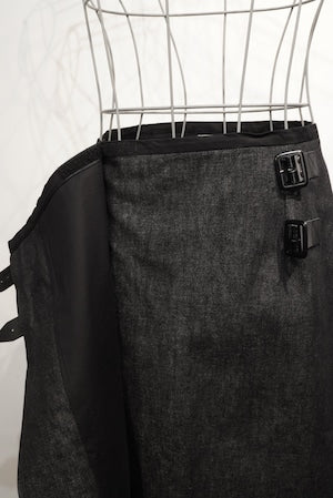 NICHOLAS DALEY / Black Denim ''WRAP KILT''　ND -AW24-WK2-CO-BK