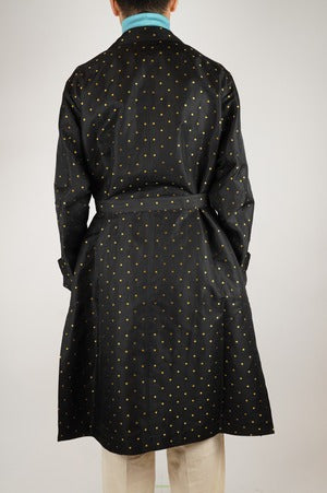 HS-ATTIRE（HAVERSACK) × ARCD / Ramie silk dots jacquard Robe Coat
