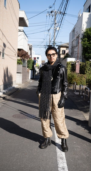 OPPOSE DUALITY /  Melton Snake Scarf  (221113)