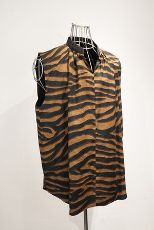 NOBNAGA Paris / NV-06 N251601 STAND UP COLLAR REVERSIBLE GILET  (220915)