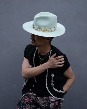 SUPER DUPER / DUKE RABBIT FUR FELT FEDORA CROWN  HAT