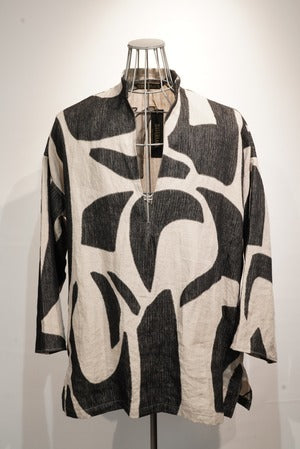 HAVERACK / Linen Jacquard Pull over Shirt ~Inspired by Henri Matisse~  (220967)