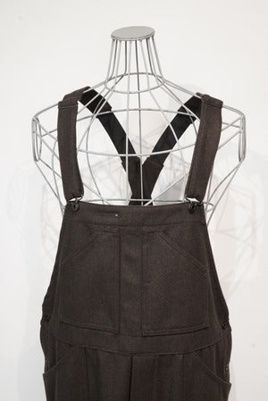 Nigel Cabourn OX'ed Silver / Coal Miner Dungarees B.Cloth All-in-one   (221106)