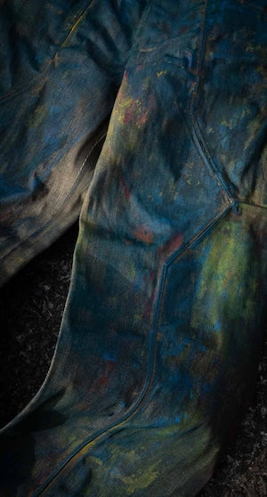 OPPOSE DUALITY   ''10Pocket Panel Denim Pants Painted''  (220951)